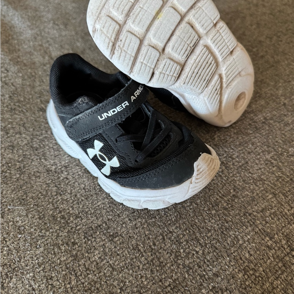 Under Armour Kids' Black and White Sneakers